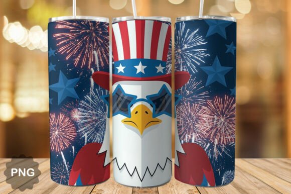 Download USA Eagle Fireworks Tumbler Wrap - Premium Bundle