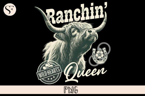 Download Ranchin’ Queen Highland Cow Design - Highland cow design Collection