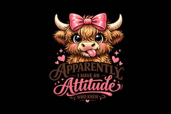 Download Funny Highland Cow Design, Cute Cow GirL - Highland cow design Collection