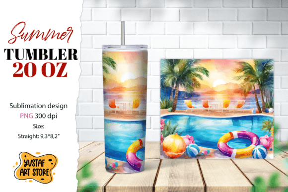 Download Pool Tumbler Wrap. Summer Tumbler Sublim - Pool tumbler Collection