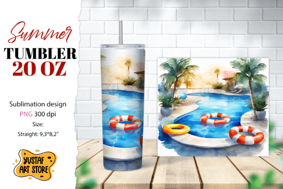 Download Pool Tumbler Wrap. Summer Tumbler Sublim - Pool tumbler Collection