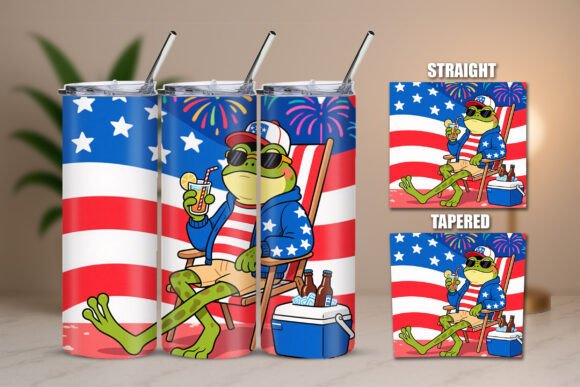 Download USA Frog Fireworks Tumbler Wrap - Premium Bundle